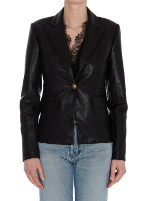 Pinko Single Breasted Faux-leather Jacket