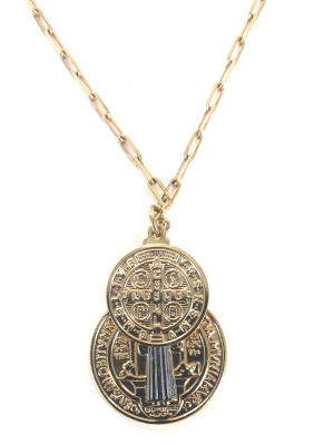 Saint Ii - St. Benedict Coin Necklace