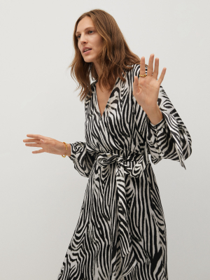 Zebra Printed Dress