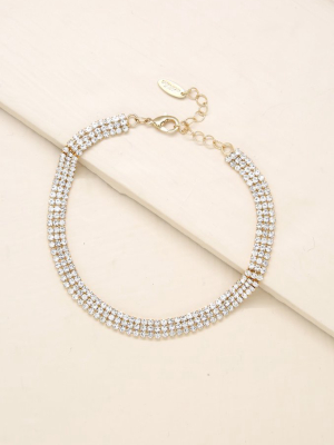 Unexpected Sparkle 18k Gold Plated Anklet