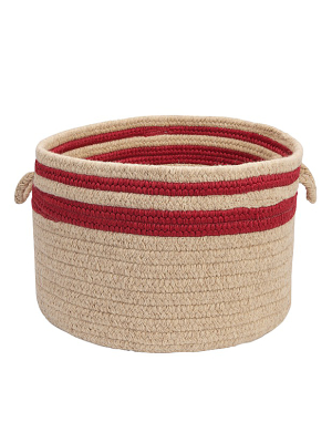 Colonial Mills Cabin Stripe Wool Basket