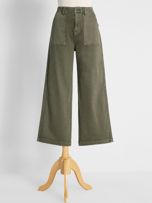 For You I Twill Wide-leg Pants