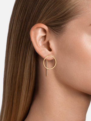 Cora Earrings, Gold Vermeil/sapphire