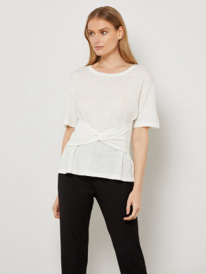 Knotted Belt Tee