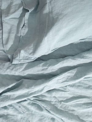 Simple Linen Bedding - Sky