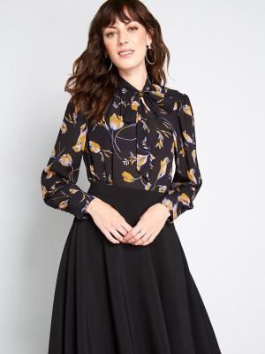 Marvel The Masses Tie-neck Blouse