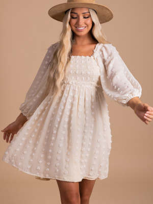 Into A Reverie Swiss Dot Mini Dress