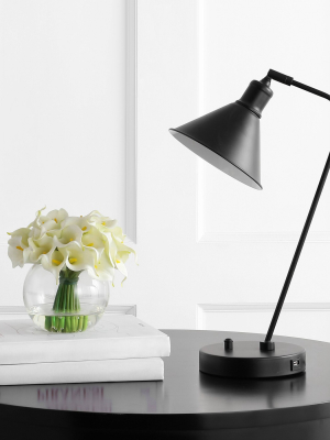 Vance Task Table Lamp (includes Led Light Bulb) Black - Safavieh