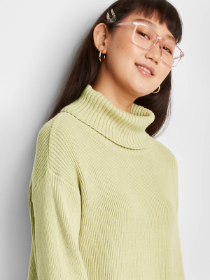 Women's Turtleneck Cropped Pullover Sweater - Wild Fable™