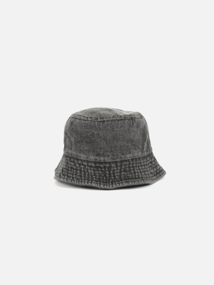 Cotton Bucket Hat Faded Black