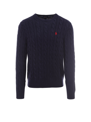 Polo Ralph Lauren Logo Cable Knit Sweater