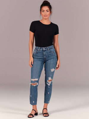 Curve Love High Rise Mom Jeans