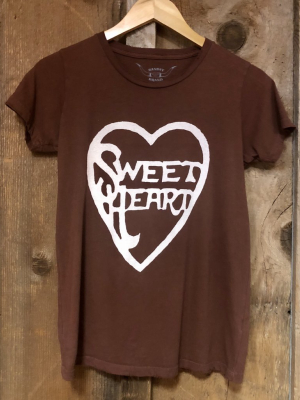 Sweet Heart Womens Tee Rust/wht