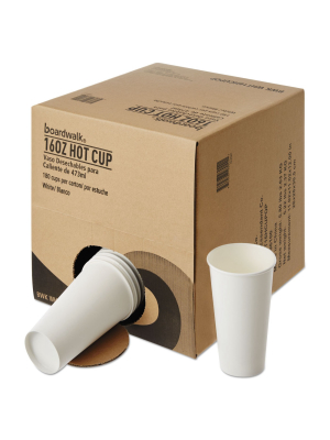 Boardwalk Convenience Pack Paper Hot Cups 16 Oz White 180/carton Wht16hcupop