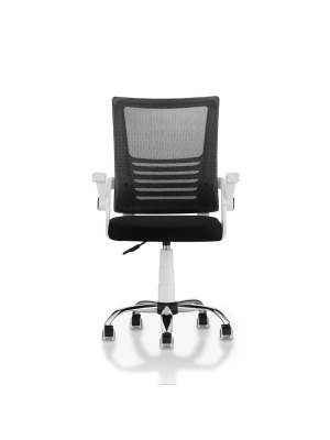 Erwin Cushioned Mesh Office Chair White - Mibasics