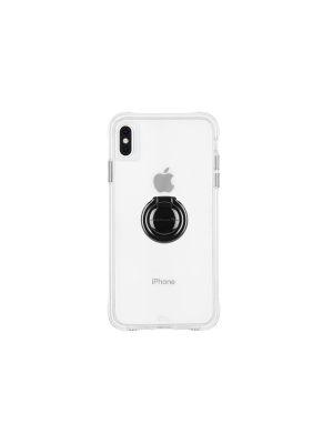 Case-mate Iphone Xs Max Tough Clear + Black Ring Bundle