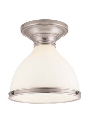 Hudson Valley Lighting Randolph Ceiling Lamp - Satin Nickel & Opal Glossy