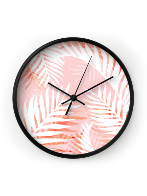 Gale Switzer Tropical Bliss Pink Wall Clock - Deny Designs