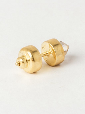 Stud Earring (9mm, Herkimer Spike, Yga+her)