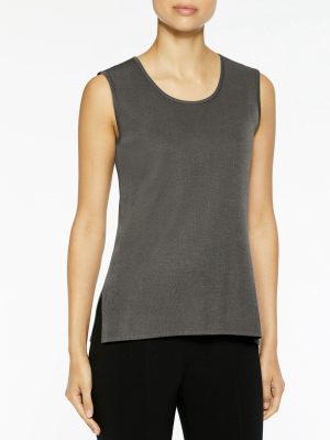 Classic Knit Tank Top, Slate Grey