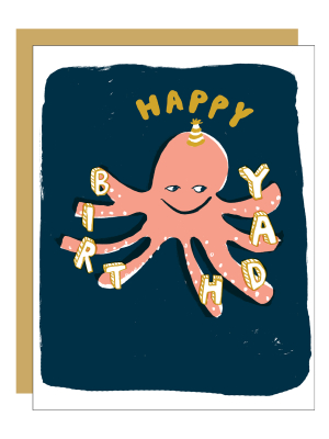 Octopus Birthday Card