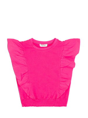 Twinset Kids Ruffle Sleeve Top