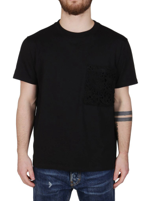 Valentino Macramé Lace Pocket T-shirt