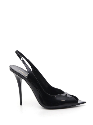 Saint Laurent Slingback Pointed Toe Sandals