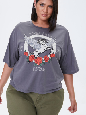 Plus Size Born Free Tour Tee