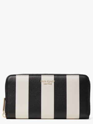 Spencer Stripe Zip-around Continental Wallet