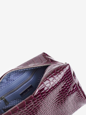 Aver Croco Small In Maroon