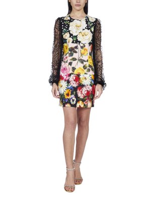 Dolce & Gabbana Floral Patchwork Mini Dress