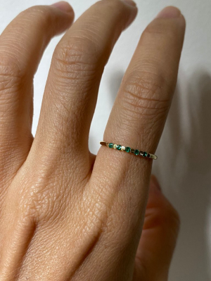 Emerald Pizzicato Ring