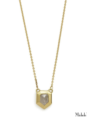 Stormy Diamond Shape Gold Necklace