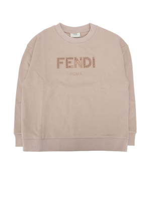 Fendi Kids Logo Embroidered Sweatshirt