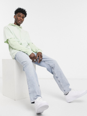 Asos Design Dad Jeans In Bleach 90s Wash