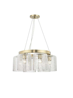 Charles 6 Light Chandelier Aged Brass