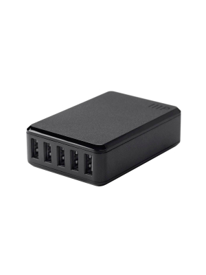 Monoprice Usb Smart Charger | 5-port, 8a - Obsidian Series