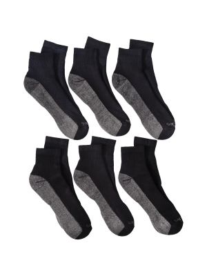 Dickies Men's 6pk Dri-tech Ankle Socks - Black