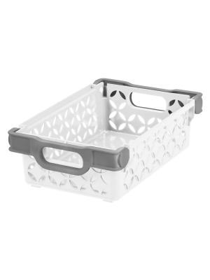 Iris 10pk Small Decorative Storage Basket White