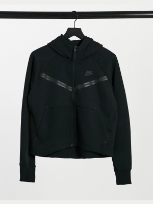 Nike Tech Fleece Zip Through Hoodie In Black