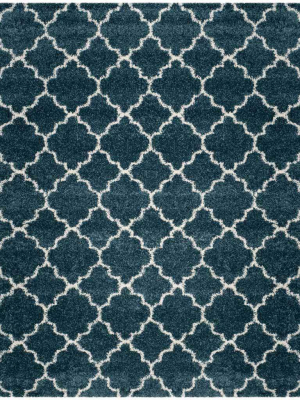 Hudson Shag Slate Blue/ivory Area Rug