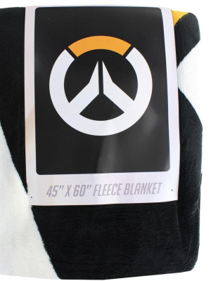 Surreal Entertainment Overwatch Logo Lightweight Fleece Throw Blanket | 45 X 60 Inches