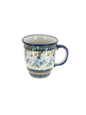 Blue Rose Polish Pottery Periwinkle Coffee Mug