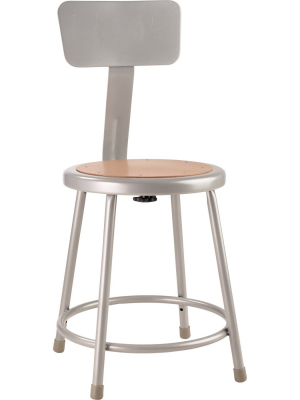 2pk 18" Heavy Duty Steel Stool With Backrest - Hampton Collection