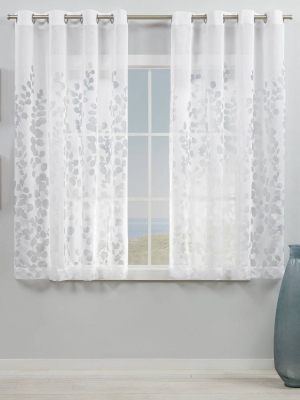 Set Of 2 Wilshire Sheer Window Curtain Panel - Exclusive Home