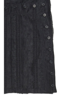 Ann Demeulemeester Buttoned Sheer Mini Skirt