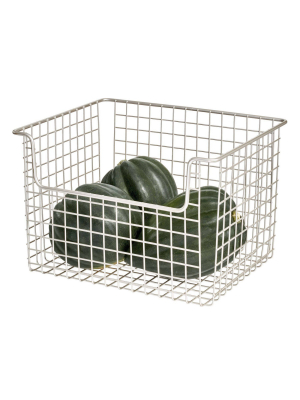 Idesign 12"x10"x7.75" Classico Open Wire Basket Silver