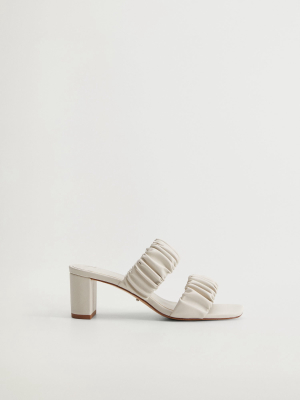 Ruched Strips Sandals