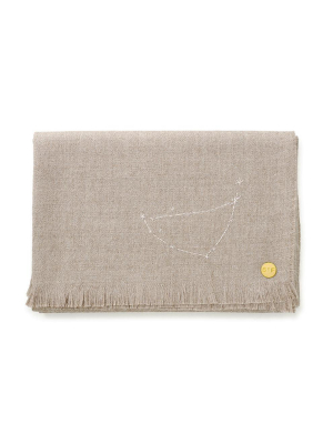 "capricorn" Embroidered Baby Alpaca Throw - Blanket